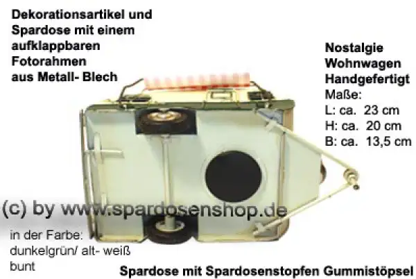 Nostalgie Wohnwagen dunkelgrün unten